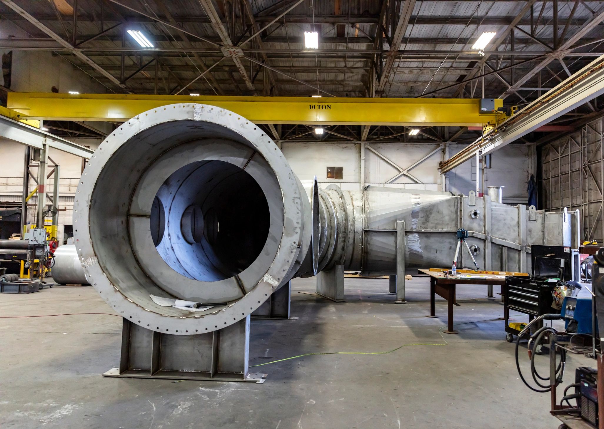Industrial manufacturing facility interior representing supply chain context